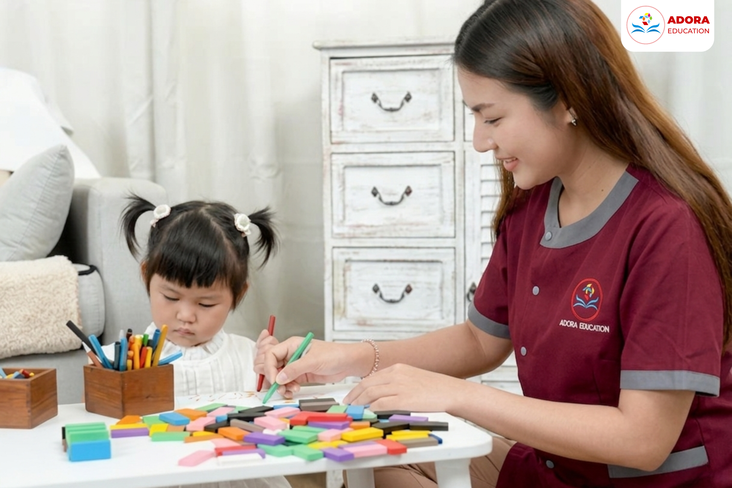 giáo viên mầm non dạy bé tại nhà 1-1 