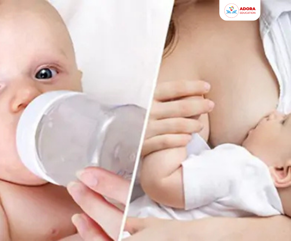 trẻ bú mẹ và bú công thức đi ngoài khác nhau như thế nào 